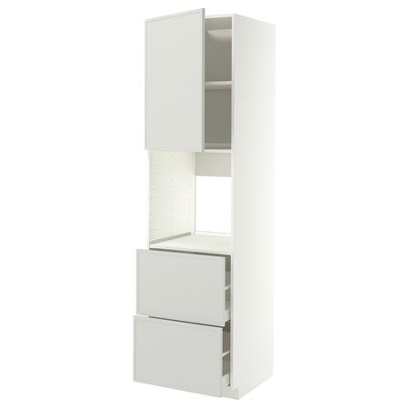 METOD / MAXIMERA Выс шкаф д/духовки+дв/2фрнт/2выс ящ