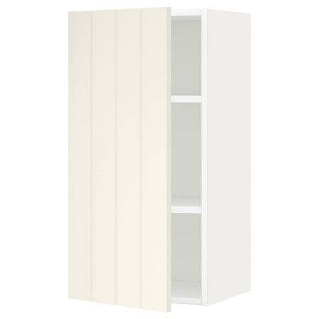 Шкаф навесной с полкой, белый/Хитарп белый с оттенком 40x80 см IKEA METOD МЕТОД 292.265.03
