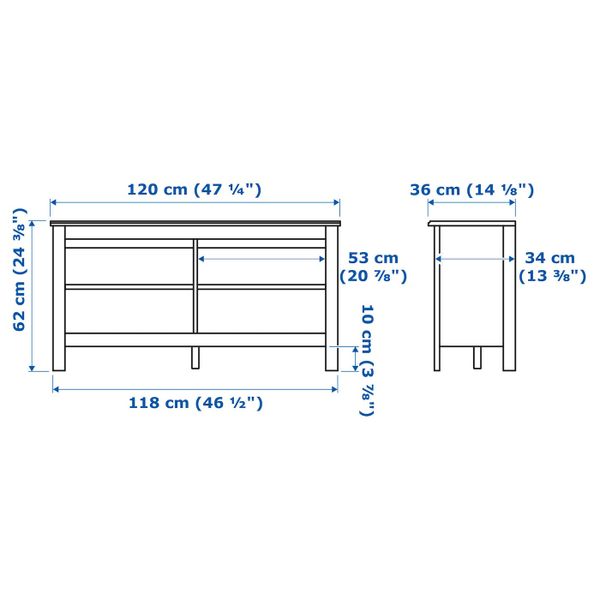 IKEA, дополнительный ракурс - схема-чертеж с размерами