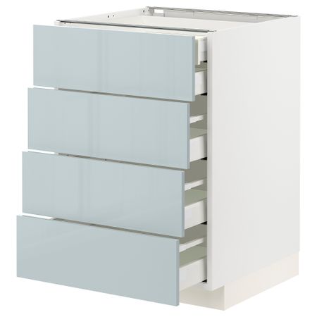 Напольный шкаф 4фасада,2нзк, 3 средних ящик, 60x60 cm IKEA METOD МЕТОД, MAXIMERA МАКСИМЕРА 494.793.73