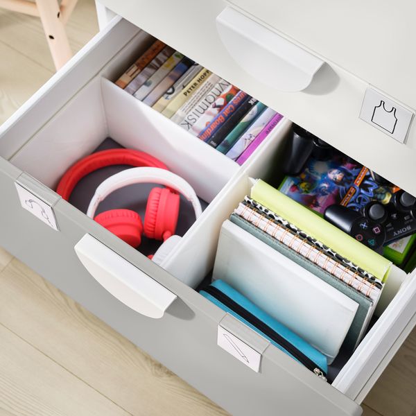 Комод с 6 ящиками, белый, серый, 60x57x123 см IKEA PLATSA ПЛАТСАA ПЛАТСА, SMÅSTAD СМОСТАД 293.877.27 - фото 5