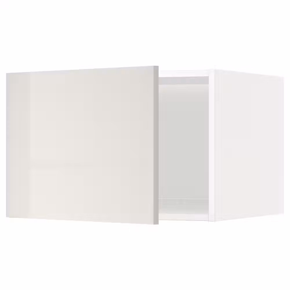 METOD Верхний шкаф д/холодильн/морозильн - белый/Ringhult светло-серый 60x40 см - фото 1