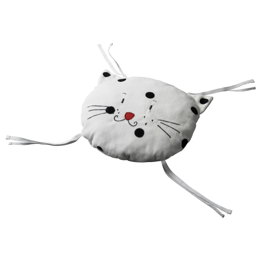 Подушка на стул ФАБЛЕР, черный, белый - схема-чертеж с размерами