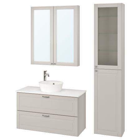 Комплект мебели для ванной, 6 предмета, 102 cm IKEA KATTEVIK КАТТЕВИК, GODMORGON ГОДМОРГОН, TOLKEN ТОЛКЕН 693.044.95