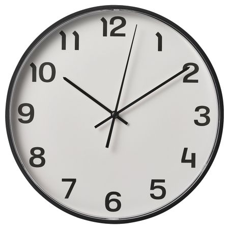 Настенные часы, черный 28 см IKEA PLUTTIS ПЛУТТИС 105.118.35