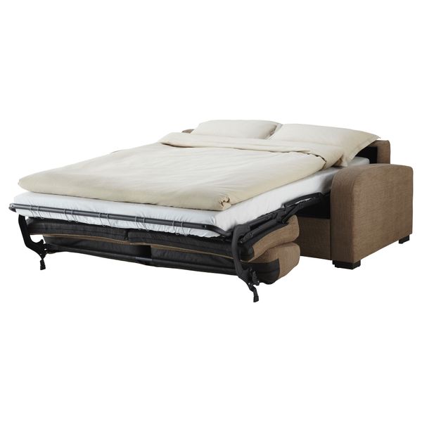 Диван-кровать 3-местный ИНГЕЛЬСТАД, Хенста светло-коричневый - фото 2