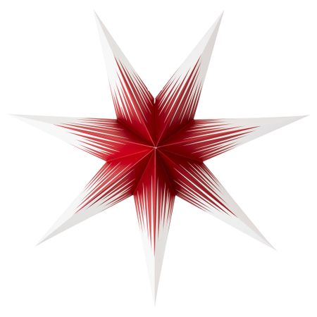 Абажур СТРОЛА, звезда красный, белый (70 см)