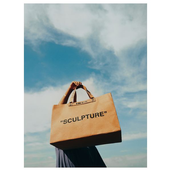 Сумка, большая, естественный, 79 л IKEA МАРКЕРАД 004.515.11 - схема-чертеж с размерами