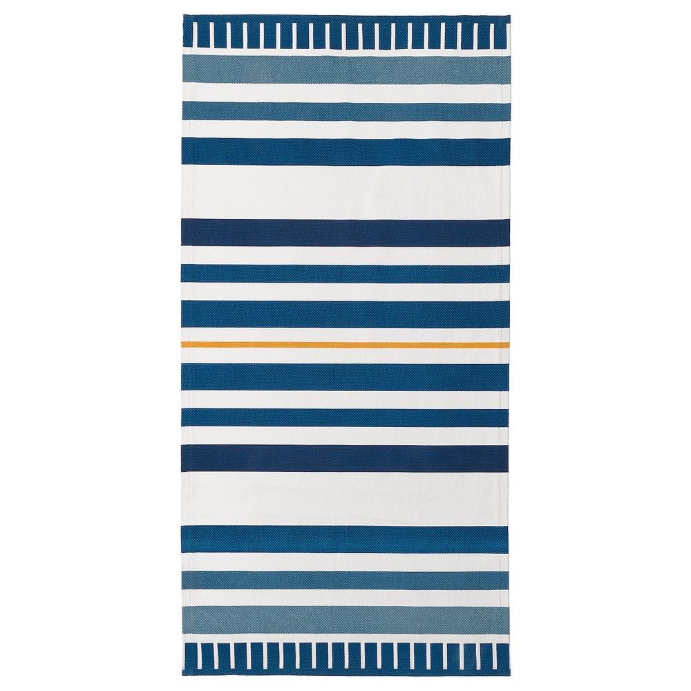 Ковер безворсовый, темно-синий 80x160 см IKEA SÅNGLÄRKA СОНГЛЭРКА 704.270.37 - фото 1