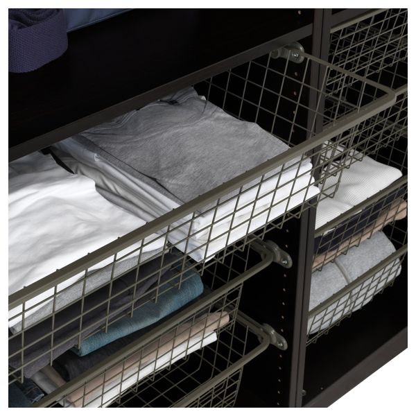 Проволочные корзина с направляющими КОМПЛИМЕНТ, темно-серый - фото 2