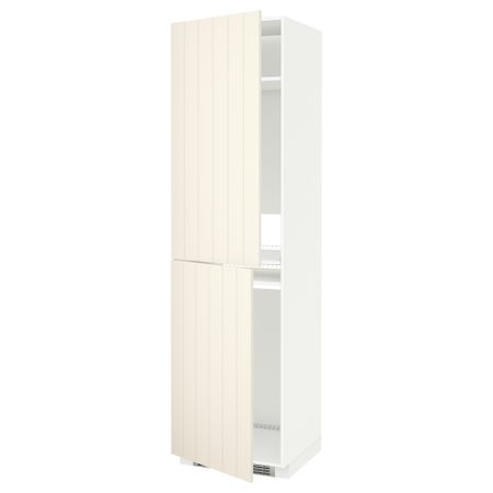 Высокий шкаф для холодильника или морозильника, МЕТОД, белый, Хитарп белый с оттенком