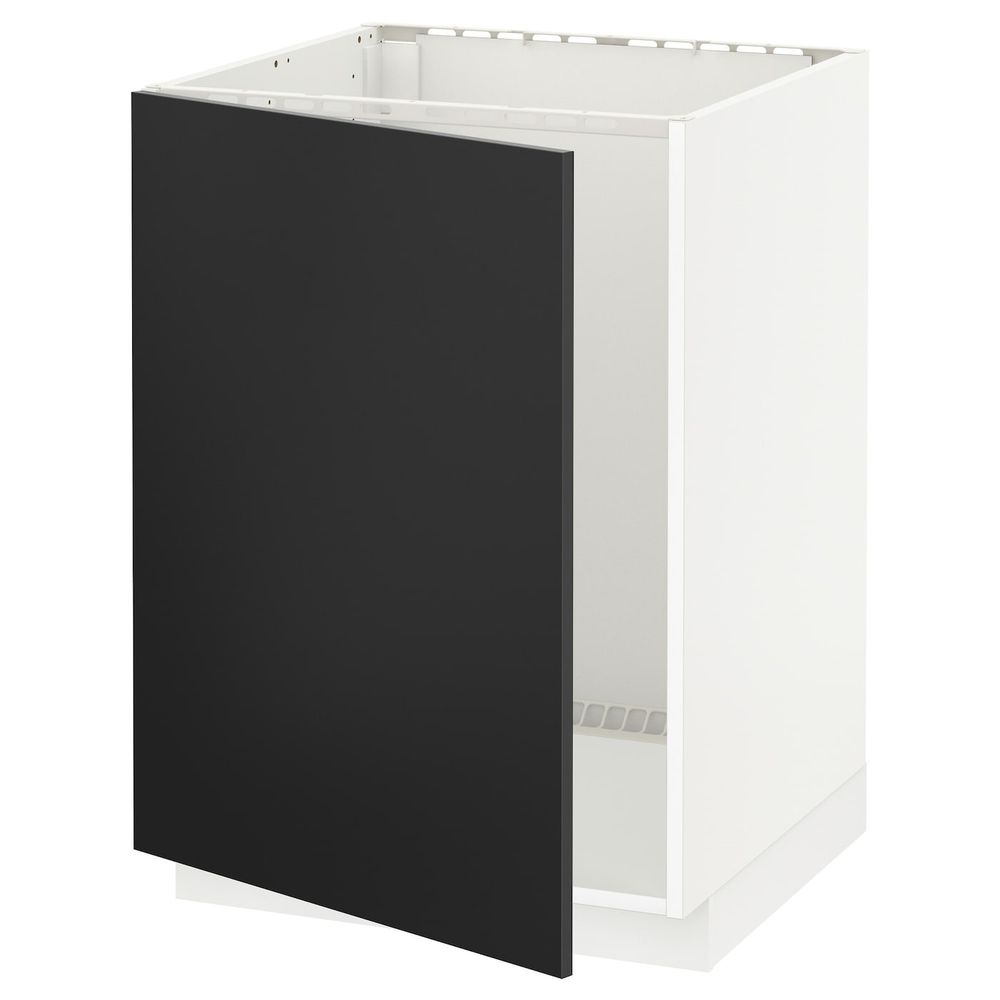 Напольный шкаф для раковины, белый/Юдевалла антрацит 60x60 см IKEA METOD МЕТОД 192.403.64 - схема-чертеж с размерами