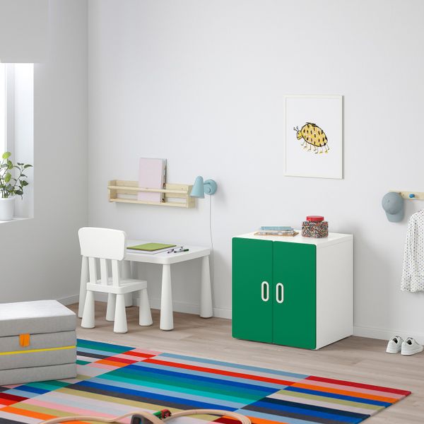 Шкаф, белый/зеленый 60x50x64 см IKEA STUVA СТУВА / FRITIDS ФРИТИДС 992.794.99 - фото 2