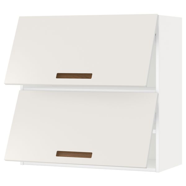 Навесной шкаф, 2 дверцы, горизонтальный МЕТОД, белый, Мэрста белый - схема-чертеж с размерами