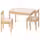 LÄTT Стол детский с 2 стульями - белый/сосна