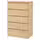 MALM Комод с 6 ящиками - дубовый шпон, беленый 80x123 см