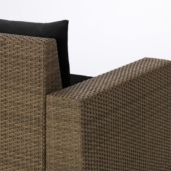 4-местный комплект садовой мебели, коричневый/Холло черный IKEA СОЛЛЕРОН 492.569.33 - фото 4