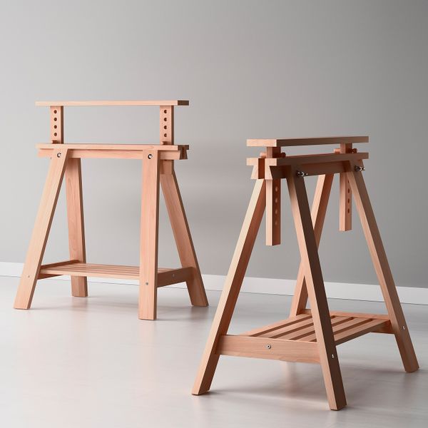 Опора для стола с полкой, бук 70x71/93 см IKEA FINNVARD ФИНВАРД 303.849.02 - схема-чертеж с размерами