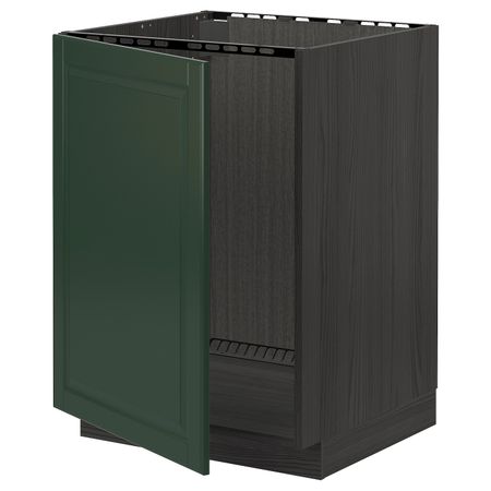 Напольный шкаф для раковины, черный/Будбин темно-зеленый 60x60 см IKEA МЕТОД 293.130.48