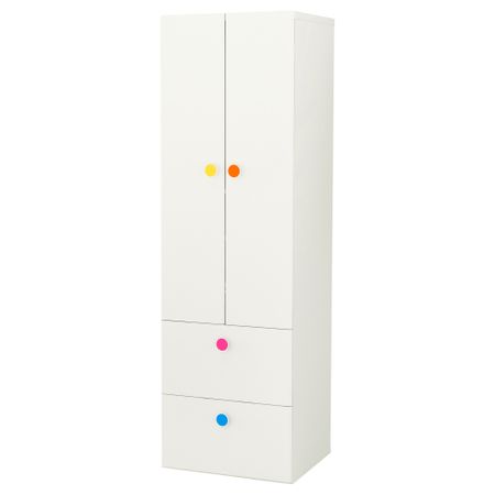 Гардероб 2-дверный+2 ящика СТУВА / ФОЛЬЯ, белый (60x50x192 см)
