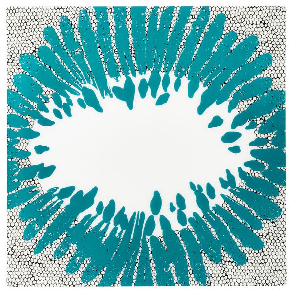 Салфетка под прибор ПОБОРЬЯ, с рисунком бирюзовый (37x37 см) - фото 1