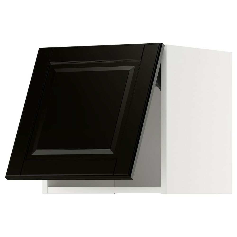 METOD Горизонтальный навесной шкаф - белый/Bodbyn чёрный 40x40 см - фото 1