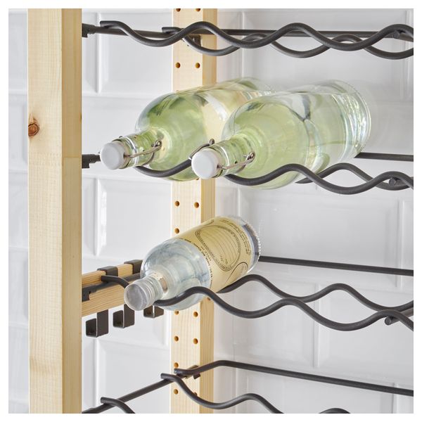 3 секции, полки/шкаф ИВАР, сосна, серый (145/145x30x226 см) - фото 5