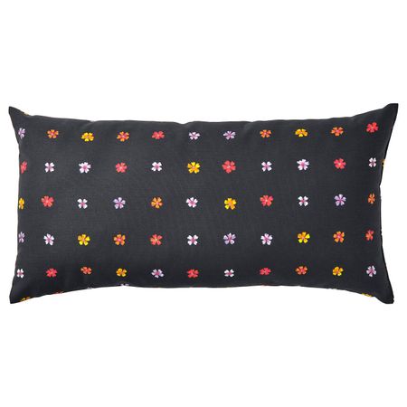 Подушка, черный/разноцветный 30x58 см IKEA SOMMARBINKA СОММАРБИНКА 704.728.12