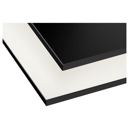 Столешница, двусторонняя ГОТШЭР, белый, черный с черной окантовкой