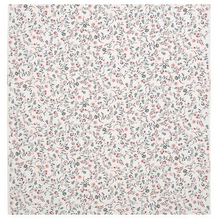 Ткань, белый/с цветочным орнаментом 150 см IKEA KALKBRÄKEN КАЛЬКБРЭКЕН 804.728.16