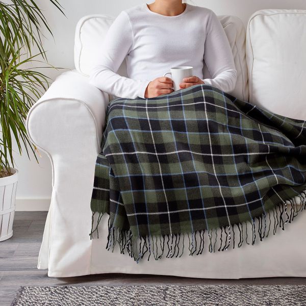 Плед, зеленый/клетка 150x200 см IKEA DAGNHILD ДАГНХИЛЬД 404.352.46 - фото 2