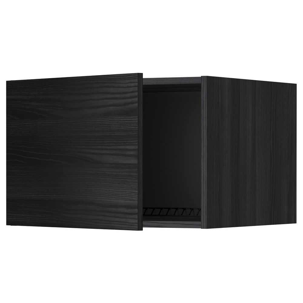 Верхний шкаф на холодильник/морозильн, черный, Тингсрид черный 60x40 см IKEA МЕТОД 192.325.85 - схема-чертеж с размерами