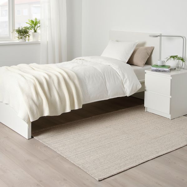 Ковер безворсовый, неокрашенный/черный 120x180 см IKEA TIPHEDE ТИПХЕДЕ 604.567.56 - фото 3