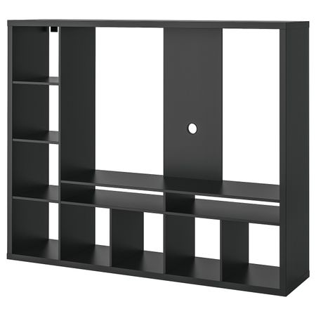 Шкаф для ТВ, черно-коричневый 183x39x147 см IKEA LAPPLAND ЛАППЛАНД 303.564.66