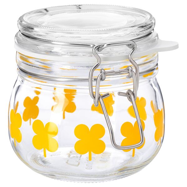 Банка с крышкой СОММАР 2019, стекло, с рисунком оранжевый (0.5 л) - фото 1