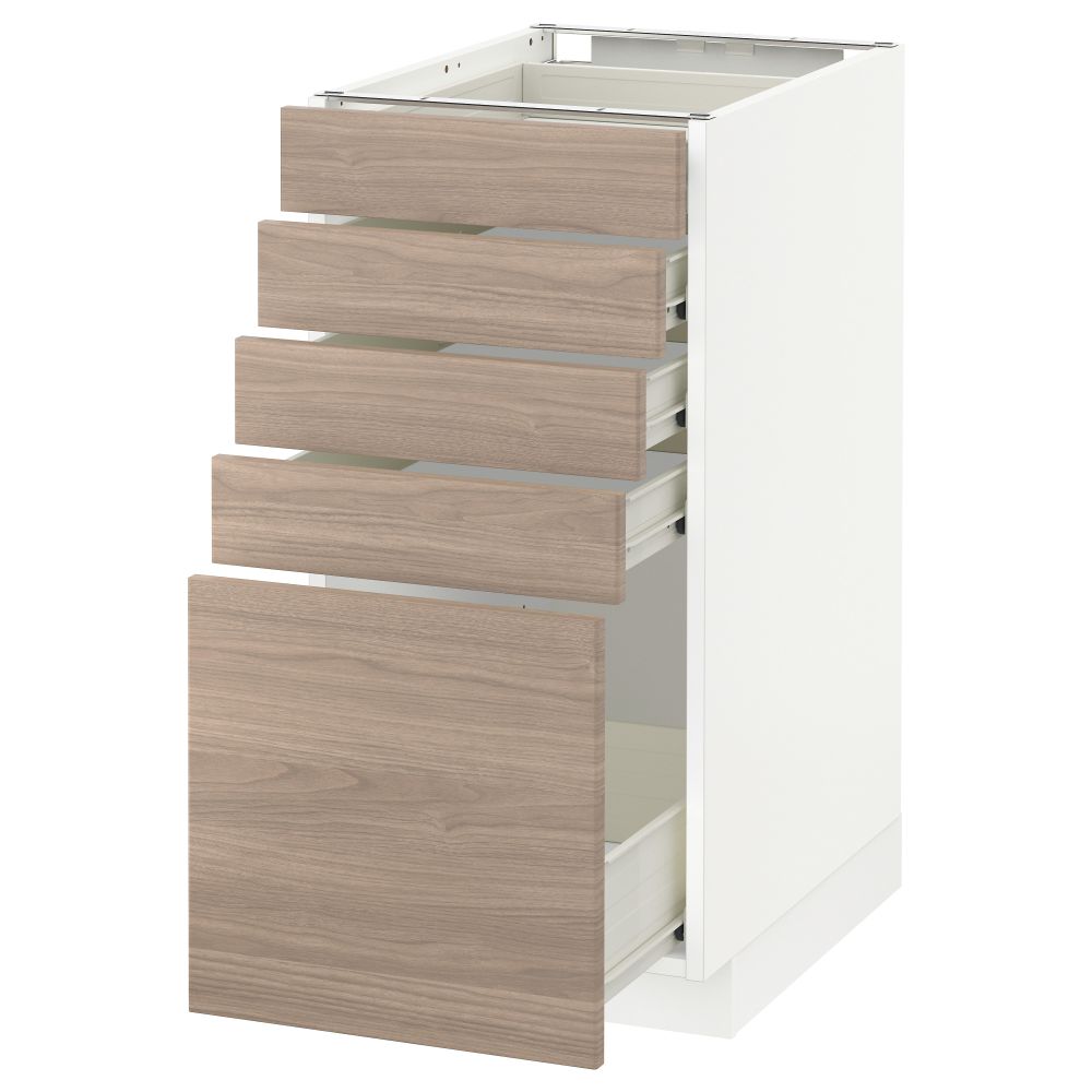 Напольный шкаф с 5 ящиками МЕТОД / ФОРВАРА, белый, Брокхульт светло-серый - схема-чертеж с размерами