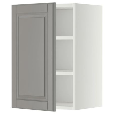 Шкаф навесной с полкой, белый/Будбин серый 40x60 см IKEA METOD МЕТОД 192.270.13