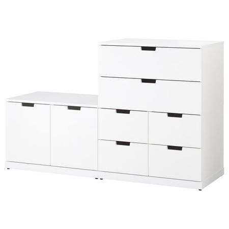 NORDLI Комод с 8 ящиками - белый 160x99 см