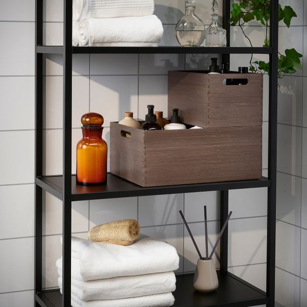 Контейнер, коричневый 26x35x15 см IKEA NÄBBIG НЭББИГ 504.985.06 - фото 3