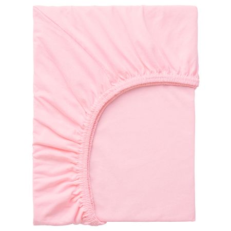 Простыня натяжная, розовый, 80x165 см IKEA LEN ЛЕН 704.652.94