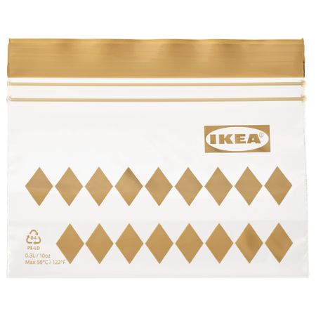 Пакет закрывающийся, 0.3 л, с рисунком/коричневый IKEA ISTAD ИСТАД 905.406.69
