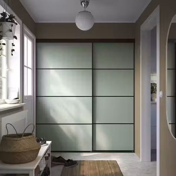 SKYTTA / BOAXEL Гардероб с раздвижными дверями - схема-чертеж с размерами