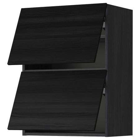 Навесной шкаф, 2 дверцы, горизонтал, черный, Тингсрид черный 60x80 см IKEA МЕТОД 492.322.92