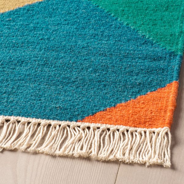 Ковер безворсовый, ручная работа разноцветный 133x195 см IKEA ВИНДЕРЁД 104.674.08 - фото 2