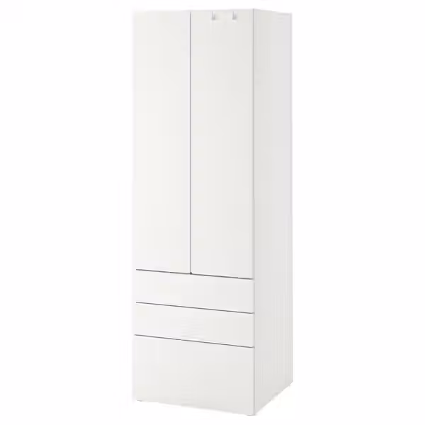 SMÅSTAD / PLATSA Гардероб - белый белый/с 3 ящиками 60x57x181 см - фото 1