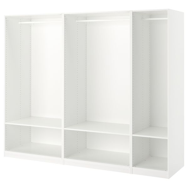 Гардероб, белый, 250x58x201 см IKEA PAX ПАКС 891.284.77 - схема-чертеж с размерами
