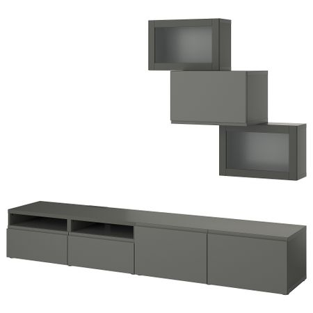 Шкаф для ТВ, комбинированный, стекляные дверцы IKEA BESTÅ БЕСТО 595.079.45