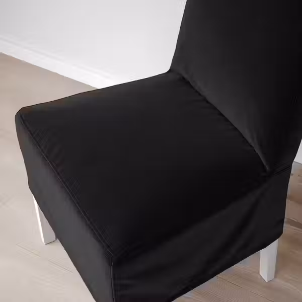 BERGMUND Стул с чехлом средней длины - белый/Djuparp темно-серый - фото 6