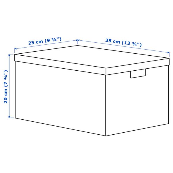 Коробка с крышкой, белый, 25x35x20 см IKEA TJENA ТЬЕНА 603.954.28 - фото 8