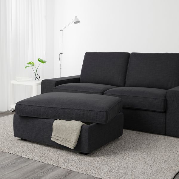 Табурет для ног с ящик для/хрн, Hillared антрацит IKEA KIVIK 094.845.93 - фото 6